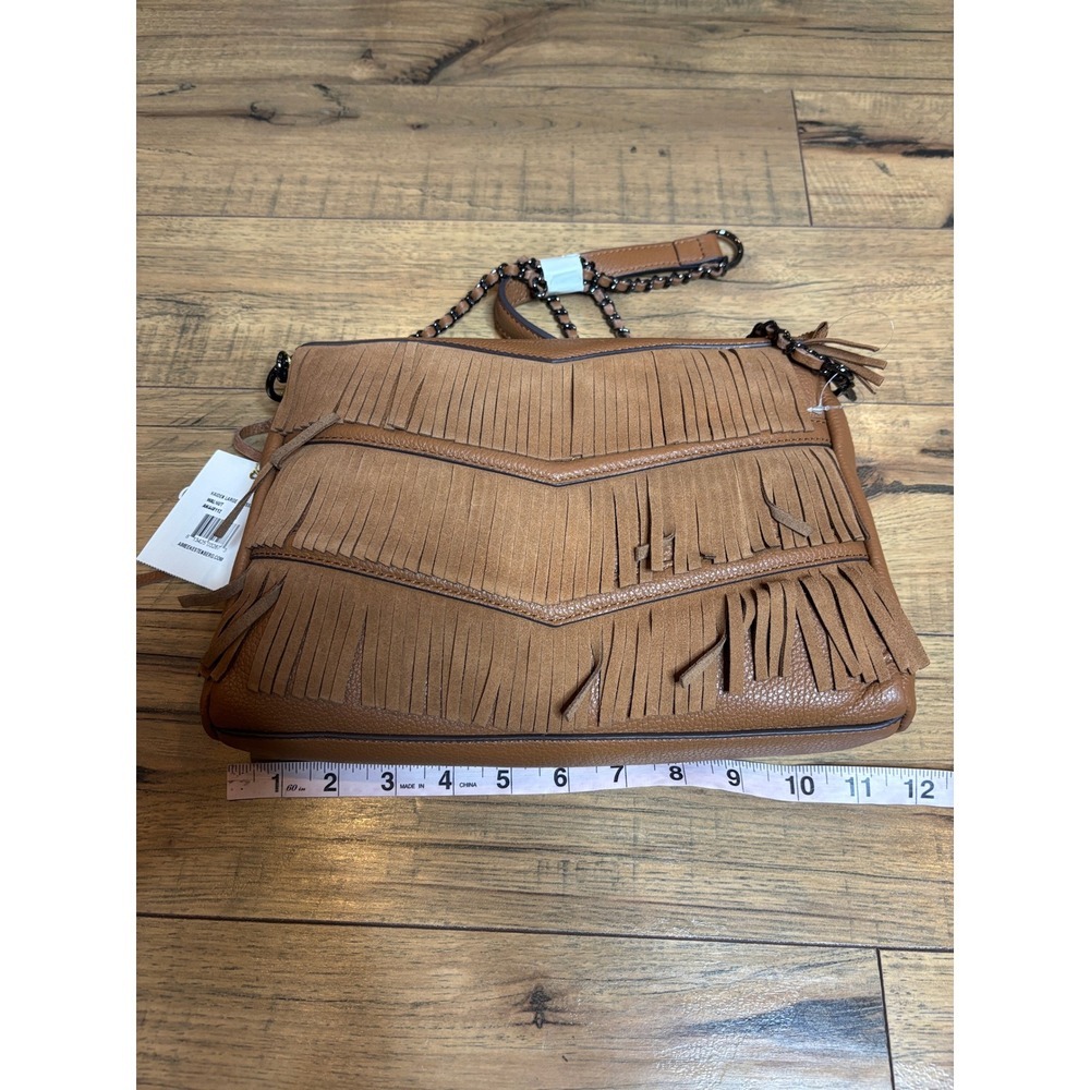 Aimee Kestenberg Kaiden Large Crossbody Walnut Brown Leather Fringe Bag AK448112 - Picture 5 of 12